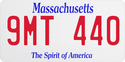 MA license plate 9MT440
