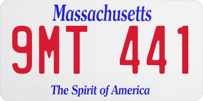 MA license plate 9MT441