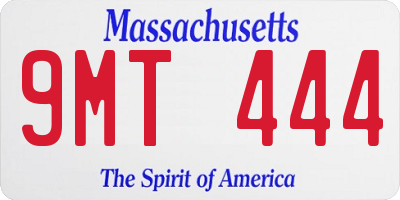 MA license plate 9MT444
