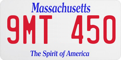 MA license plate 9MT450