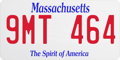 MA license plate 9MT464