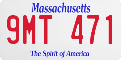 MA license plate 9MT471