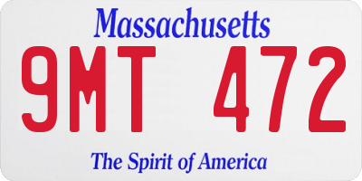 MA license plate 9MT472