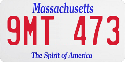 MA license plate 9MT473