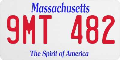 MA license plate 9MT482