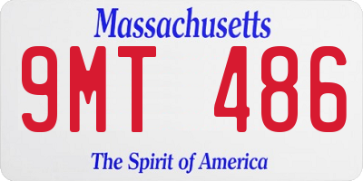 MA license plate 9MT486
