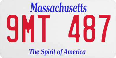 MA license plate 9MT487