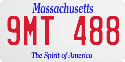 MA license plate 9MT488