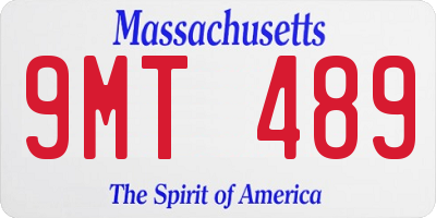 MA license plate 9MT489