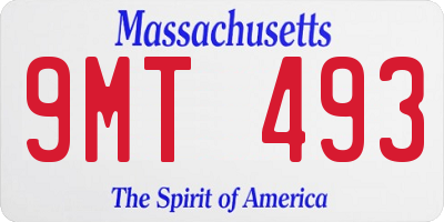 MA license plate 9MT493