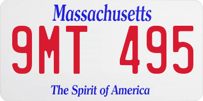 MA license plate 9MT495