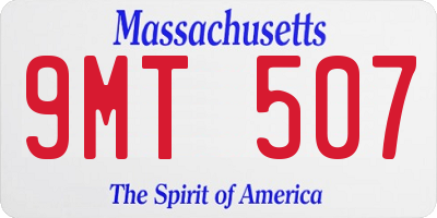 MA license plate 9MT507
