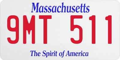 MA license plate 9MT511
