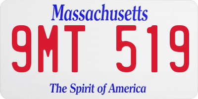 MA license plate 9MT519