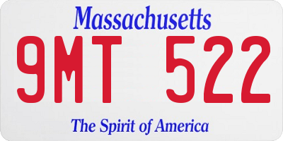 MA license plate 9MT522