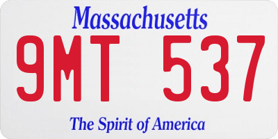 MA license plate 9MT537