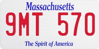 MA license plate 9MT570