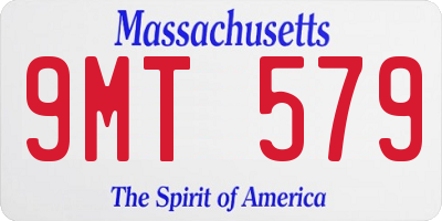MA license plate 9MT579