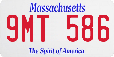 MA license plate 9MT586