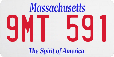 MA license plate 9MT591