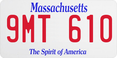 MA license plate 9MT610