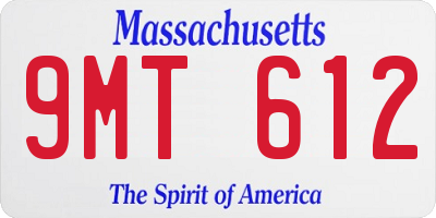 MA license plate 9MT612