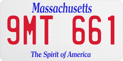 MA license plate 9MT661