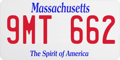 MA license plate 9MT662