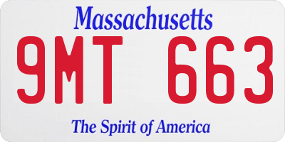 MA license plate 9MT663