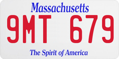 MA license plate 9MT679