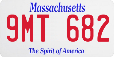 MA license plate 9MT682