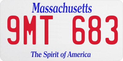 MA license plate 9MT683