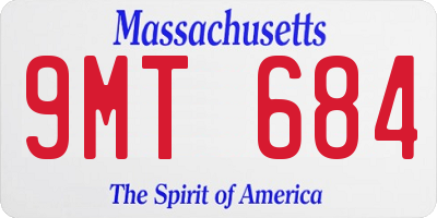MA license plate 9MT684
