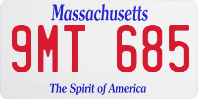 MA license plate 9MT685