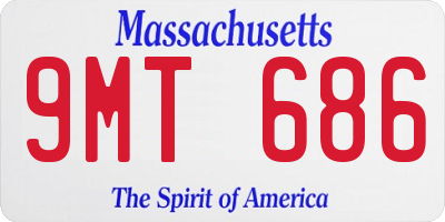 MA license plate 9MT686