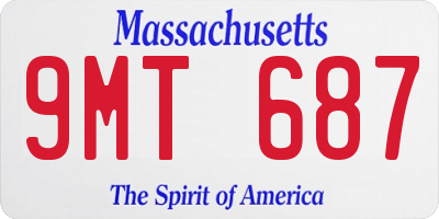 MA license plate 9MT687