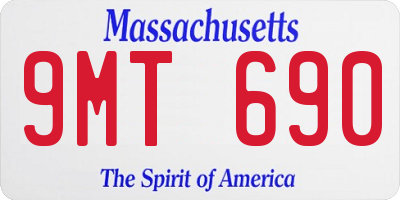 MA license plate 9MT690
