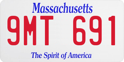 MA license plate 9MT691