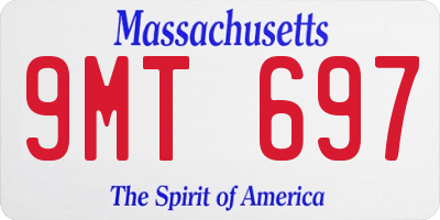 MA license plate 9MT697