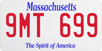 MA license plate 9MT699