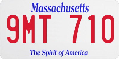MA license plate 9MT710