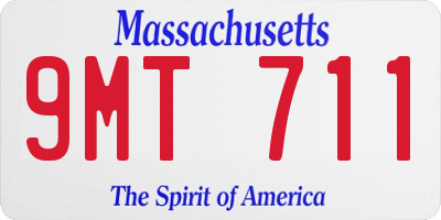 MA license plate 9MT711