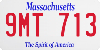 MA license plate 9MT713