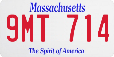 MA license plate 9MT714
