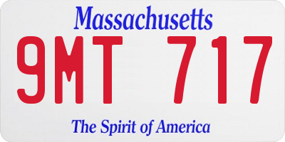 MA license plate 9MT717