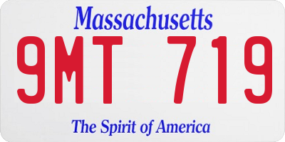 MA license plate 9MT719