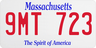 MA license plate 9MT723