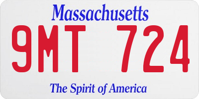 MA license plate 9MT724
