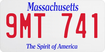 MA license plate 9MT741