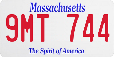 MA license plate 9MT744
